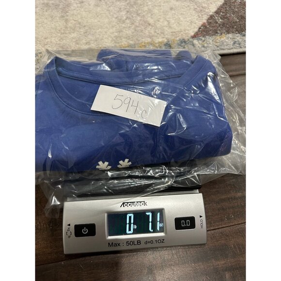 Croft & Barrow Snowflakes Crewneck Long Sleeve Top Blue Sz Small Pima Cotton - Picture 10 of 10